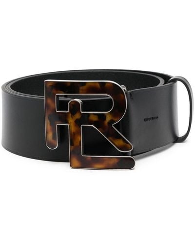 Ralph Lauren Collection Logo-buckle Leather Belt - Black