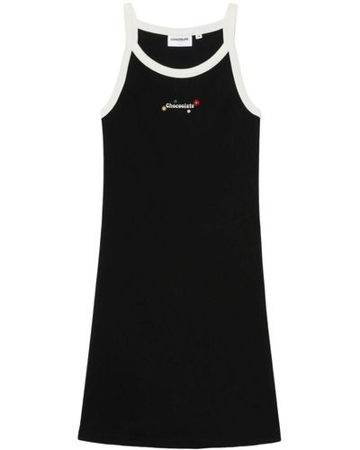 Chocoolate Logo-print Sleeveless Dress - Black
