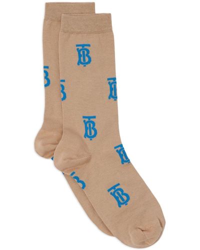Burberry Socken mit Logo-Print - Braun