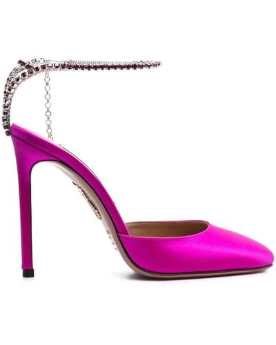 Aquazzura Zapatos de tacón de 110mm con cristal - Rosa