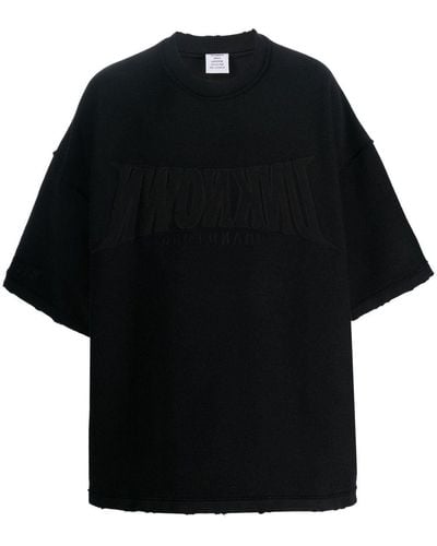 Vetements Oversized Short-sleeve Sweatshirt - Black