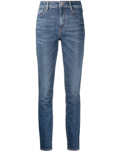 The Attico High-waist Slim-fit Jeans - Blue