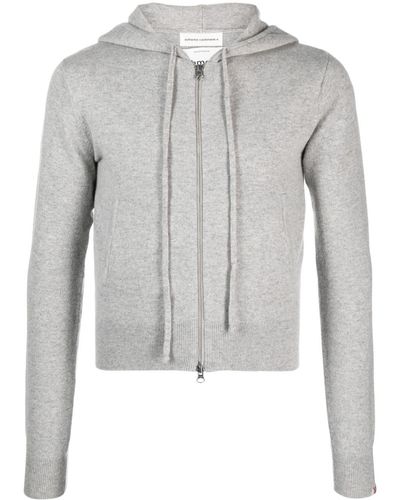 Extreme Cashmere N°318 Hood Cardigan mit Reißverschluss - Grau
