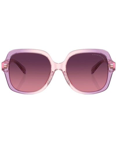 COACH Ombré-effect Oversize-frame Sunglasses - Purple