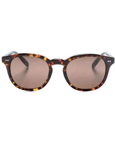Polo Ralph Lauren Runde Sonnenbrille in Schildpattoptik - Braun
