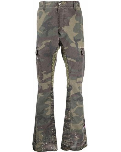 GALLERY DEPT. La Flare Camouflage Print Trousers - Brown