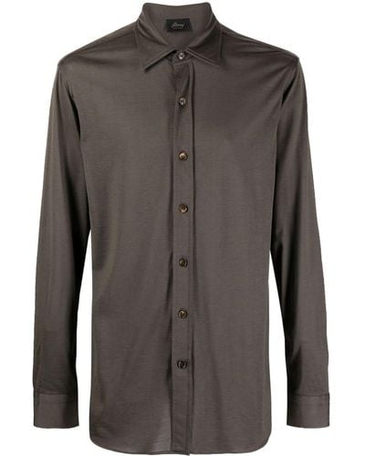 Brioni Long-sleeve Button-up Shirt - Gray