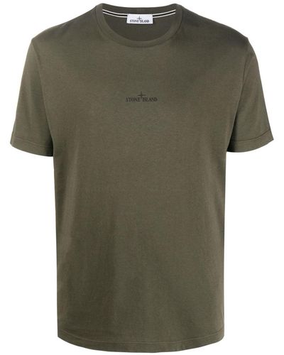 Stone Island Compass Logo-print T-shirt - Green