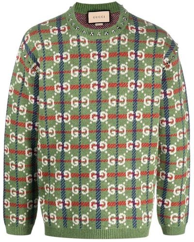 Gucci Wool GG Sweater - Green