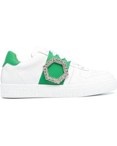 Philipp Plein Leather Low-top Trainers - Green