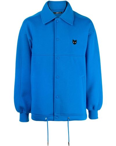ZZERO BY SONGZIO Panther-patch Coach Jacket - Blue