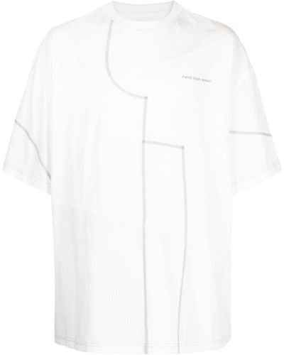 Feng Chen Wang Panelled Cotton T-shirt - White