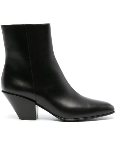 Roberto Festa Allyk 70mm Ankle Leather Boots - Black