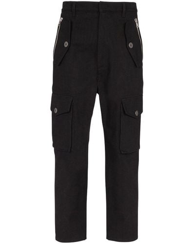 Balmain Pantalon court à poches cargo - Noir