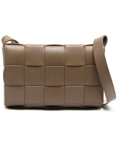 Bottega Veneta Cassette Leather Shoulder Bag - Bruin