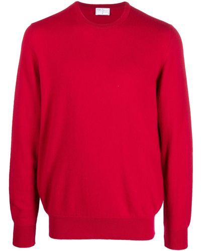 Fedeli Crew-neck Cashmere Sweater - Red