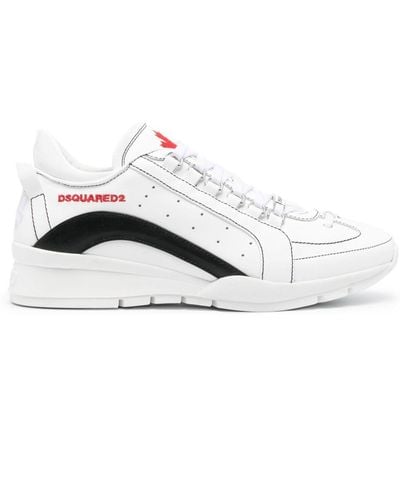 DSquared² Sneakers con ricamo - Bianco
