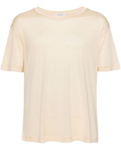 Lemaire Round-neck Silk T-shirt - Natural