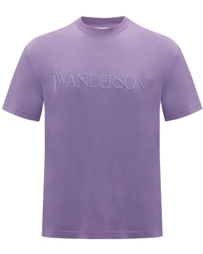 JW Anderson T-shirt con ricamo - Viola