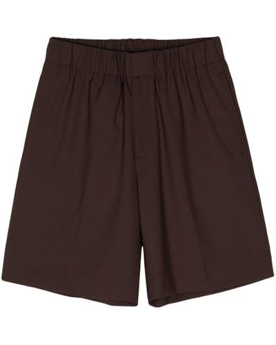 Sandro Elasticated-waist Bermuda Shorts - Brown