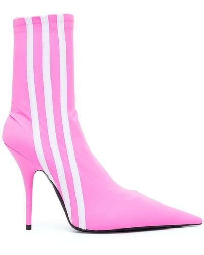 Balenciaga X Adidas Knife 110mm Ankle-length Boots - Pink