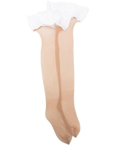 Wolford Nude 8 Stay-Up-Sneakers - Weiß