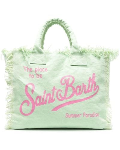 Mc2 Saint Barth Vanity canvas beach bag - Verde