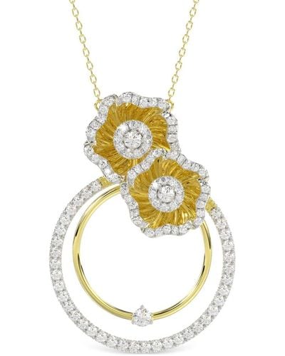 Marchesa Collana a fiori in oro giallo 18kt con diamanti - Metallizzato