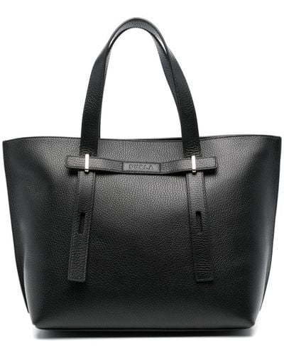 Furla Leather Tote Bag - Black