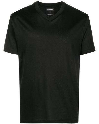 Emporio Armani T-shirt Met Ronde Hals - Zwart