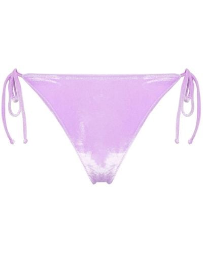 Mc2 Saint Barth Velvet Bikini Bottoms - Purple