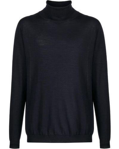 Lardini Roll-neck Long-sleeve Sweater - Blue