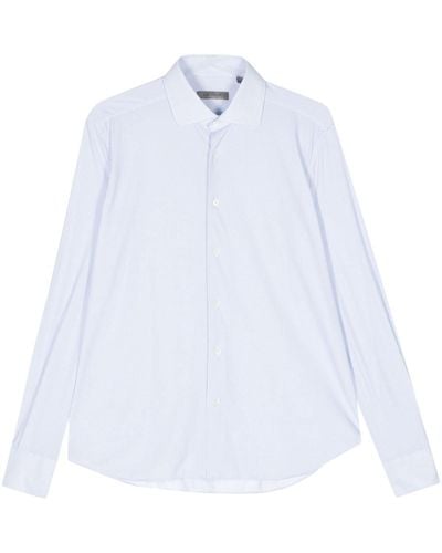 Corneliani Striped Jersey Shirt - White
