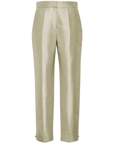 Adam Lippes Harper Tapered-Hose aus Seide - Natur