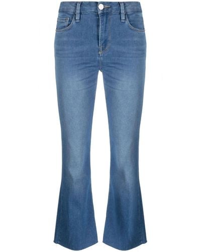 FRAME Le Crop Mini Boot Cropped Jeans - Blue