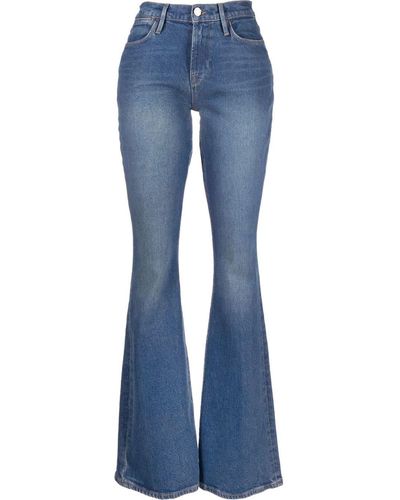 FRAME Sdcr Blu Medio Flared Jeans - Blue