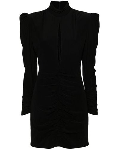 Alessandra Rich Cut-out Silk Minidress - Black