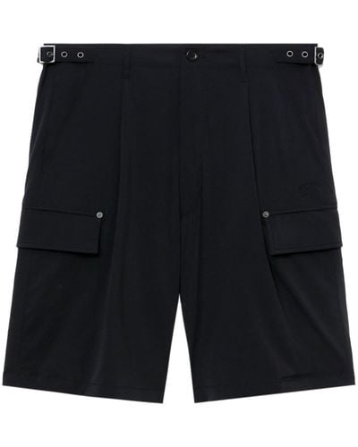 Izzue Logo-embroidered Cargo Shorts - Black