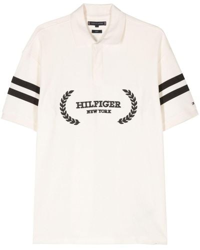 Tommy Hilfiger Monotype Stripe Poloshirt - Natur