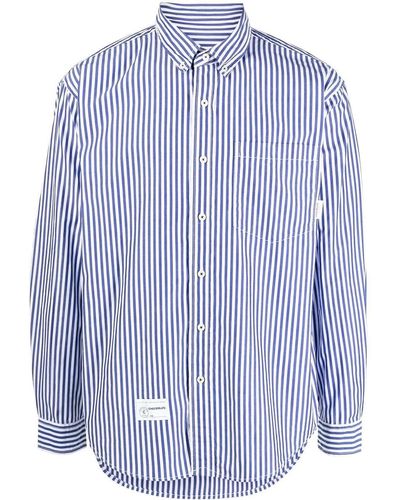 Chocoolate Striped Long-sleeved Shirt - Blue