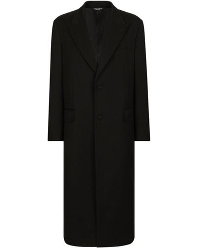 Dolce & Gabbana Manteau en laine vierge mélangée - Noir