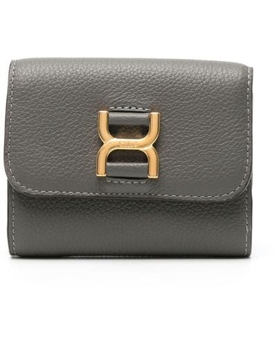Chloé Small Marcie Leather Walllet - Gray