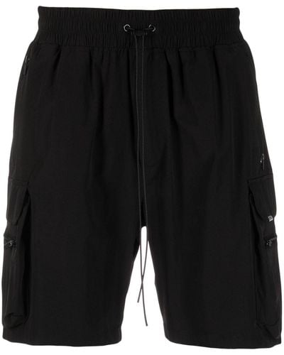 Represent Above-knee Length Cargo Shorts - Black