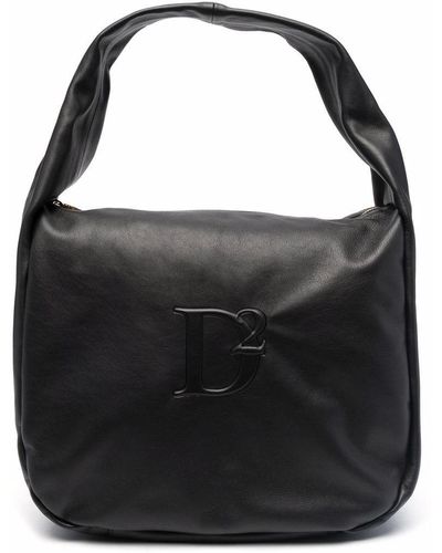 DSquared² Embossed-logo Leather Tote - Black
