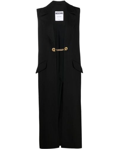 Moschino Chain-link Open-front Waistcoat - Black