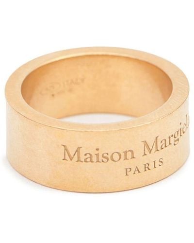 Maison Margiela Ring Met Gegraveerd Logo - Naturel