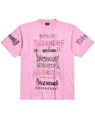 Balenciaga Camiseta Metal - Rosa