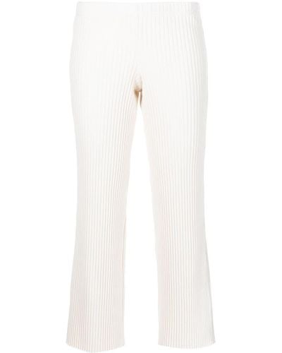 John Elliott Ribbed Cropped Trousers - White