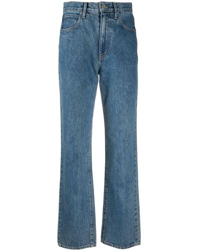 SLVRLAKE Denim Gerade Jeans mit hohem Bund - Blau