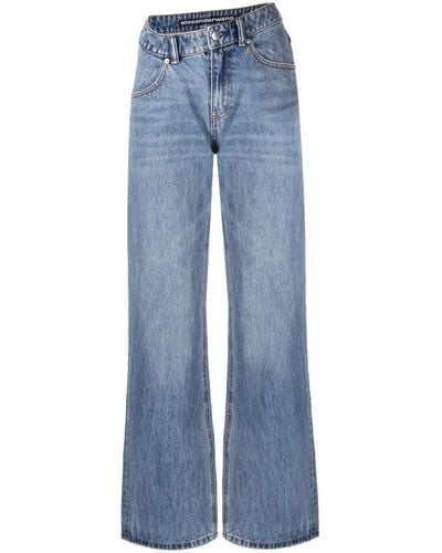 Alexander Wang Asymmetric-waist Denim Jeans - Blue